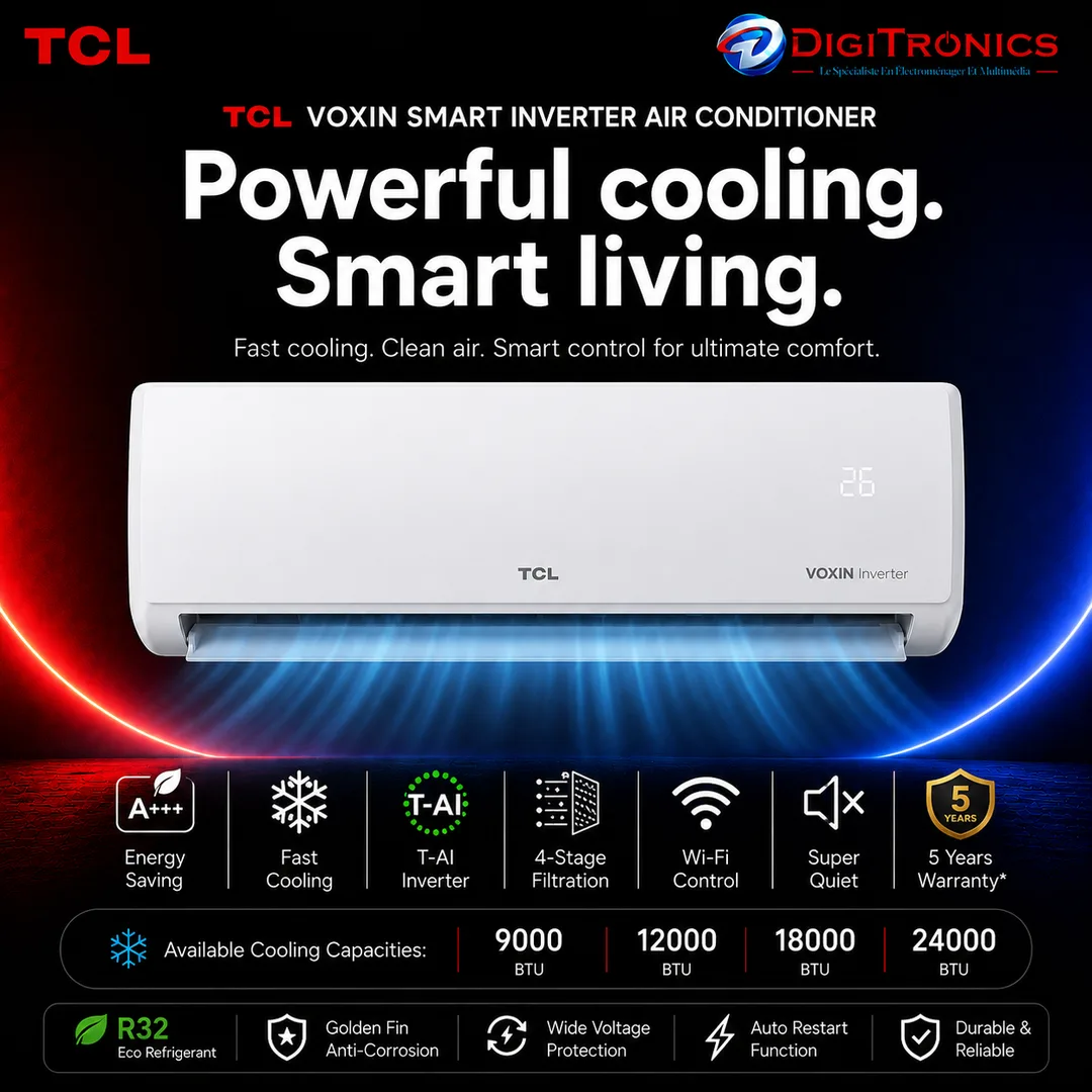 Climatiseur TCL VoxIN Inverter 24000 BTU Chaud & Froid (TAC-24CHSD/UG11I)