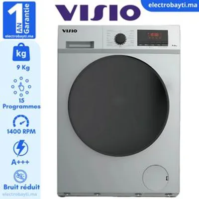 Visio Machine à laver automatique 9Kg 1400 T/min, A+++, V3XTG90