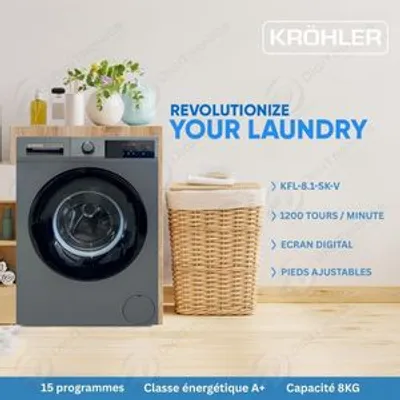 Krühler KFL81SKV 8,1 kg — Machine à laver Front-load